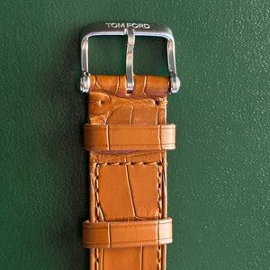 Tom Ford Brown Alligator Leather Watch Strap